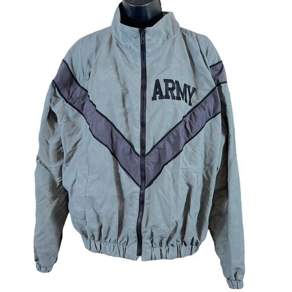 Skilcraft U.S. Army IPFU Reflective Gray PT Windbreaker Jacket - Picture 1 of 16